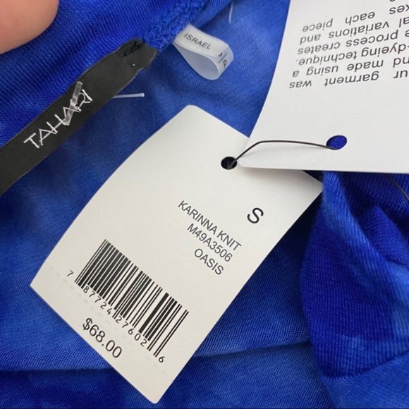 NWT Tahari Karina Knit Tie Dye Tee size small - Picture 3 of 3